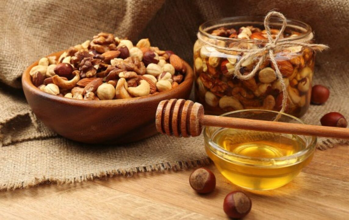 honey with nuts to improve activity